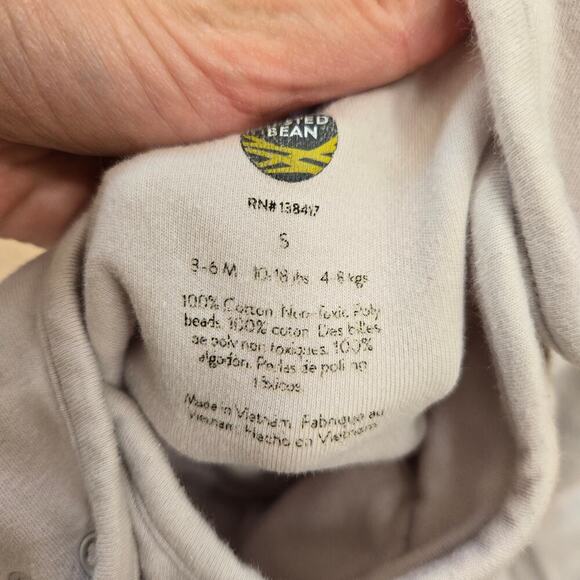 Nested bean weighted sleep bag Small 3-6 months grey - Picture 2 of 4